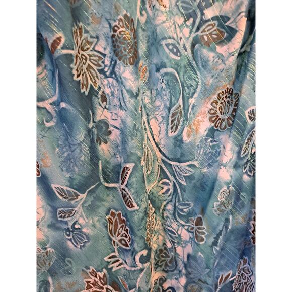 DressBarn 2 Piece Sleeveless‎ Dress with Sheer Top Teal and Brown Suit Size 16W - Picture 4 of 13